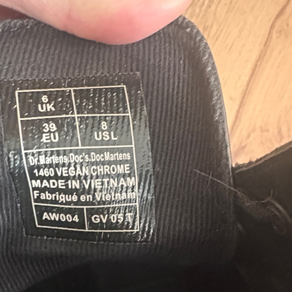 Dr. Martens Vegan Chrome Leather Boots - Picture 2 of 3